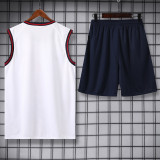 24-25 BAR White Tank top and shorts suit (印花)