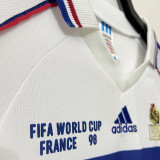 1998 France Away Retro Soccer Jersey(右胸带小字)
