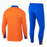 24-25 Netherlands Orange Half Pull Tracksuit (半拉链)