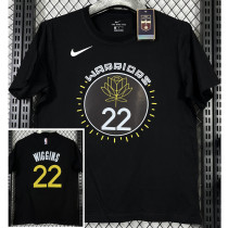 T224 WARRIORS WIGGINS #22 Black High Quality Casual T-Shirt