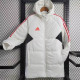 23-24 AD White Hooded Cotton Coat Red Edge (红色边) 棉衣