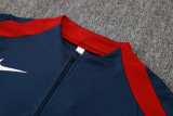2024 NK Royal Blue Half Pull Tracksuit #05(半拉链)(红色领)
