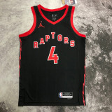 22-23 RAPTORS BARNES #4 Black red Top Quality Hot Pressing NBA Jersey (Trapeze Edition)