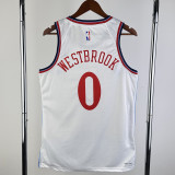 24-25 Clippers WESTBROOK #0 White City Edition Home Top Quality Hot Pressing NBA Jersey