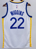 22-23 WARRIORS WIGGINS #22 White Top Quality Hot Pressing NBA Jersey (V领)