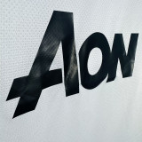2010-2011 Man Utd Away White Long sleeve Retro soccer jersey (长袖) 欧冠版