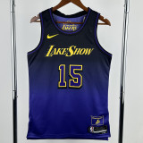 24-25 LAKERS REAVES #15 Royal blue City Edition Top Quality Hot Pressing NBA Jersey