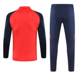 24-25 Man Utd Red Kids Half Pull Tracksuit (童装)(半拉链)
