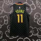 HAWKS YOUNG #11 Black Top Quality Hot Pressing NBA Jersey