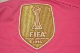 2014-2015 RMA Away Pink Long Sleeve Retro Soccer Jersey