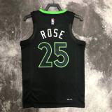 22-23 TIMBERWOLVES ROSE #25 Black Top Quality Hot Pressing NBA Jersey (Trapeze Edition)