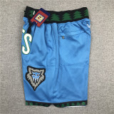 TIMBERWOLVES Light blue City Edition Top Quality NBA Pocket Pants #森林狼