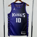 23-24 Kings DEROZAN #10 Purple Top Quality Hot Pressing NBA Jersey (Trapeze Edition)飞人版