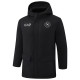 24-25 Napoli Black Hooded Windbreaker Fabric Cotton Coat #G237