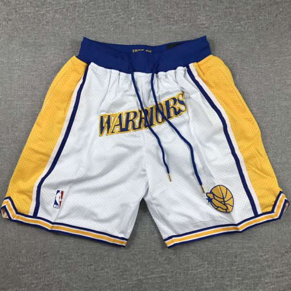 Warriors White City Edition Top Quality NBA Pocket Pants *勇士队