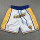 Warriors White City Edition Top Quality NBA Pocket Pants *勇士队