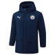 24-25 Man City Royal Blue Hooded Windbreaker Fabric Cotton Coat #G239(白彪标)