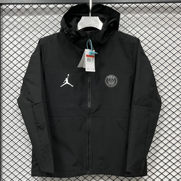 24-25 PSG Jordan Black Outdoor Jackets #B602冲锋衣