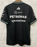 2025 F1 Mercedes Black T-Shirts Racing Suit(圆领)