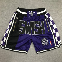 Kings SWISH Purple City Edition Top Quality NBA Pocket Pants #国王队