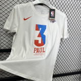 T189 OKC PAUL #3 White High Quality Casual T-Shirt