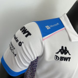 2023 F1 ALPINE White Polo Racing Suit(有领)