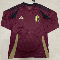 24-25 Belgium Home Long Sleeve Soccer Jersey (长袖)
