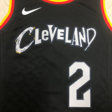 22-23 Cleveland Cavaliers IRVING #2 Black City Edition Top Quality Hot Pressing NBA Jersey