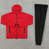 2024 NK Red Hoodie Jacket Tracksuit #NM07(红色)