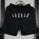 M005 Jordan Black Pure Cotton Fabric Casual Short Pants