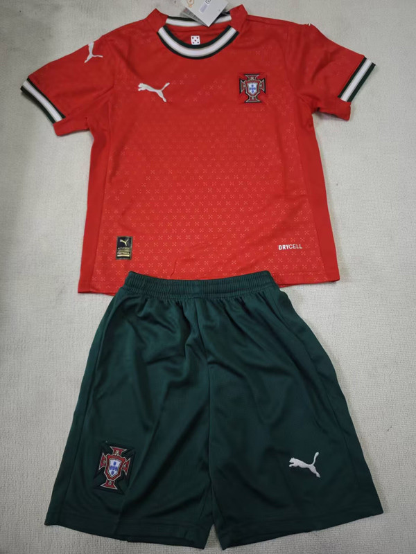 25-26 Portugal Home Kids Soccer Jersey *PM