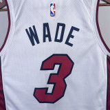22-23 HEAT WADE #3 White Top Quality Hot Pressing NBA Jersey (V领）