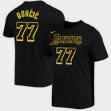 24-25 Lakers DONCIC #77 Black High Quality Casual T-Shirt