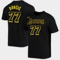 24-25 Lakers DONCIC #77 Black High Quality Casual T-Shirt