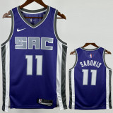 22-23 Kings SABONIS #11 Purple Top Quality Hot Pressing NBA Jersey