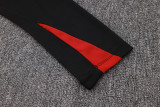24-25 PSG Black Half Pull Tracksuit (半拉链)(红色领)