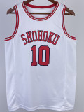2023 SHOHOKU SAKURAGI #10 White Top Quality Hot Pressing NBA Jersey