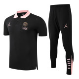 25-26 PSG Jordan Black Polo Tracksuit