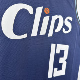 23-24 CLIPPERS GEORGE #23 Dark blue City Edition Top Quality Hot Pressing NBA Jersey