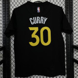 T177 Warriors CURRY #30 Black High Quality Casual T-Shirt