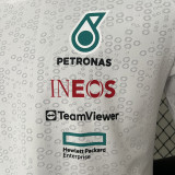 2024 F1 Formula One Mercedes White Racing Suit(圆领)