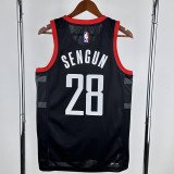 23-24 Rockets SENGUN #28 Black Top Quality Hot Pressing NBA Jersey (Trapeze Edition)飞人版