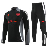 24-25 Man Utd Black Half Pull Tracksuit (半拉链)