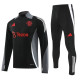 24-25 Man Utd Black Half Pull Tracksuit (半拉链)