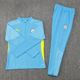 24-25 Man City Light blue Half Pull Tracksuit (半拉链)