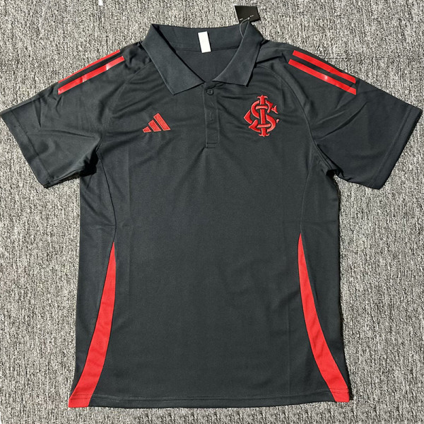 25-26 Internacional Black Polo Short Sleeve