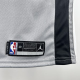 20-21 SA Spurs LEONARD #2 Grey Top Quality Hot Pressing NBA Jersey (Trapeze Edition) 飞人版
