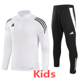 2024 AD White Kids Half Pull Tracksuit (童装)(半拉链)