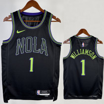 23-24 Pelicans WILLIAMSON #1 Black City Edition Top Quality Hot Pressing NBA Jersey