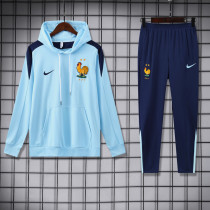 24-25 France Light blue Hoodie Tracksuit (卫衣套装)
